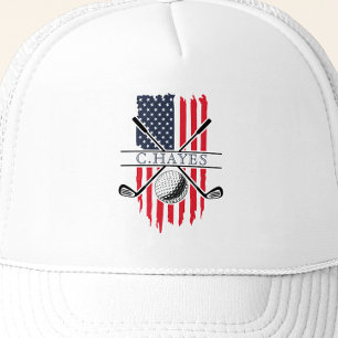 Boné Golfista Patriótico Bandeira Americana