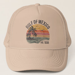 Boné Golfo do México Est 1550 Retro Vintage Praia