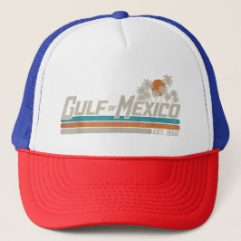 Boné Golfo do México Est 1550 Retro Vintage Praia