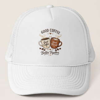 Boné Good Coffee Good Friends mit zwei Kaffeetassen