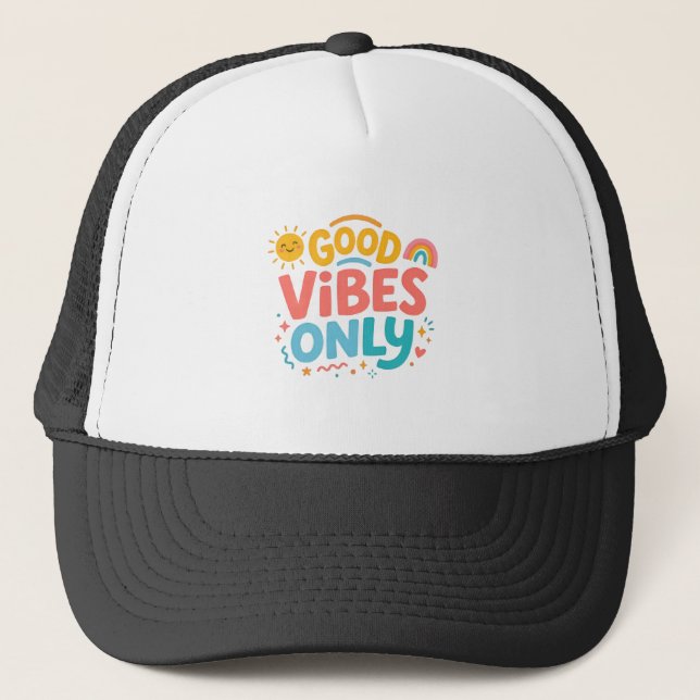 Boné Good vibes only Retro Trucker Hat (Frente)