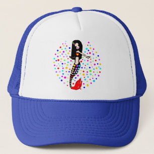 Boné 🧜 ‍ ❤️ ✦ ・ Gordo Pequeno Gótico Mermaid Trucker H
