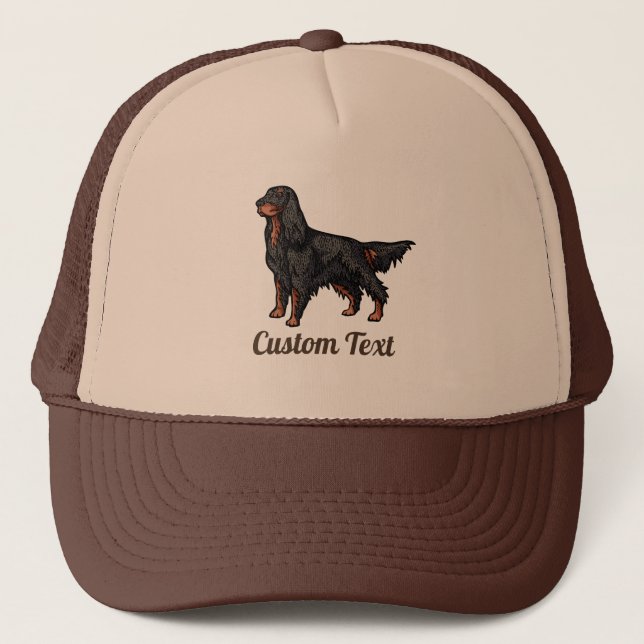 Boné Gordon Setter Illustration Trucker Hat (Frente)