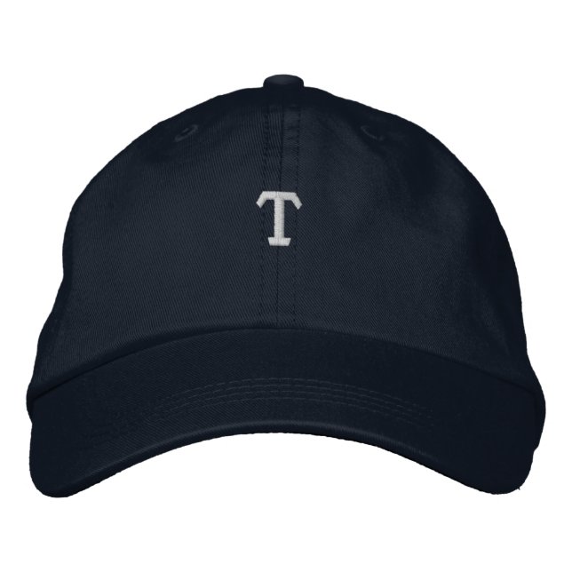 Boné Gorra Ajustável Monograma Alfabeto T Clássico  (Frente)