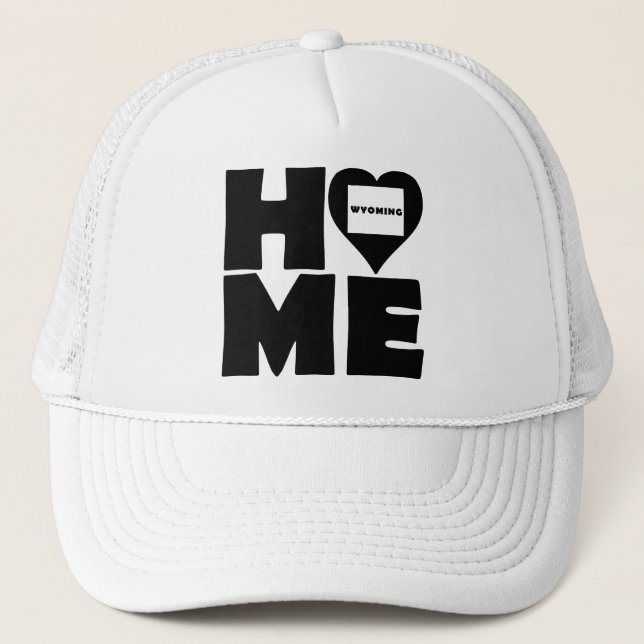 Boné Gorra de Bola do Estado de Wyoming Trucker Hat (Frente)