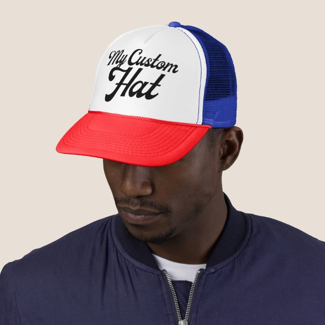 Boné Gorra de caminhãoeiro personalizada VERMELHA, AZUL (In Situ)