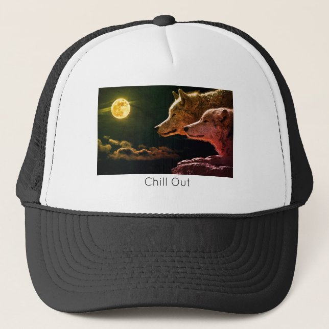 Boné Gorra De Camionero Wolf Life Style  trending produ (Frente)