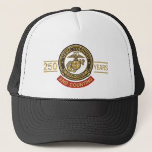 Boné Gorra do 250º Aniversário do USMC – E Contando