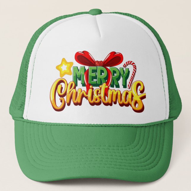 Boné Gorra festiva "Feliz Natal" (Frente)