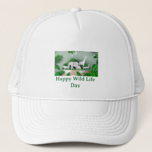 Boné Gorra Gráfica Salvar Animais Silvestres