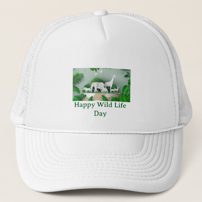 Boné Gorra Gráfica Salvar Animais Silvestres (Frente)