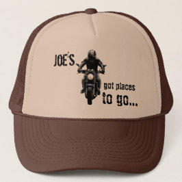 Boné Gorra Personalizada de Moto Tan e Marrom