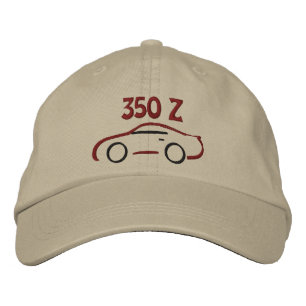 Boné Gorro 350Z Vermelho com Costura Preta Embroiderada