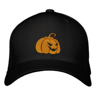 Boné Gorro Bordado com Abóbora