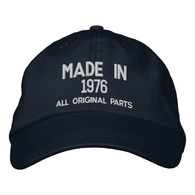 Boné Gorro Bordado Feito em 1976 - Personalizável (Frente)