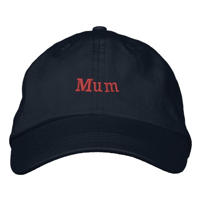 Boné Gorro Clássico Mãe Texto Cobre Azul-Marinho (Frente)
