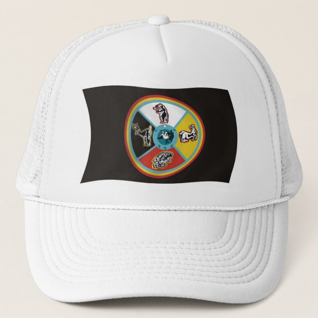 Boné Gorro com a bandeira da Tribo Sault Ste. Marie (Frente)