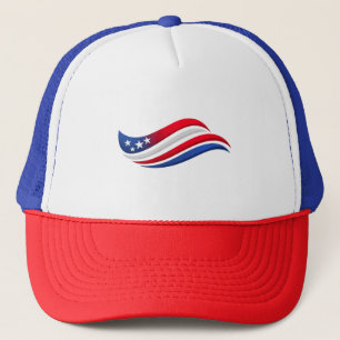 Boné Gorro com Onda da Bandeira Americana Patriótico