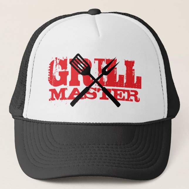 Boné Gorro de caminhão GrillMaster para chef de churras (Frente)