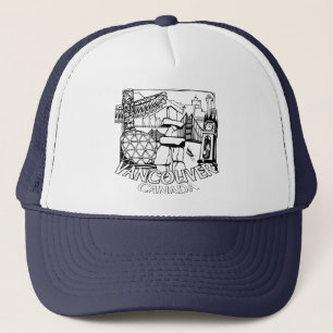 Boné Gorro de Caminhoneiro de Lembrança de Vancouver &