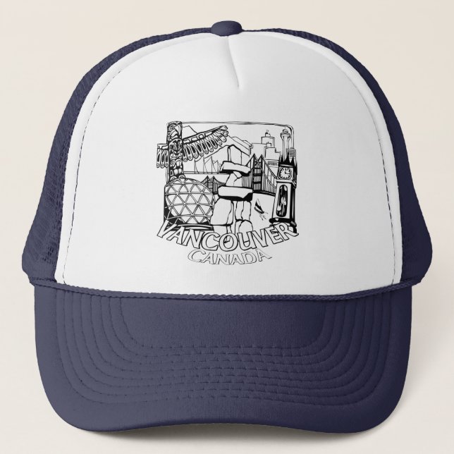Boné Gorro de Caminhoneiro de Lembrança de Vancouver &  (Frente)