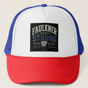 Boné Gorro de Caminhoneiro Faulkner County Strong