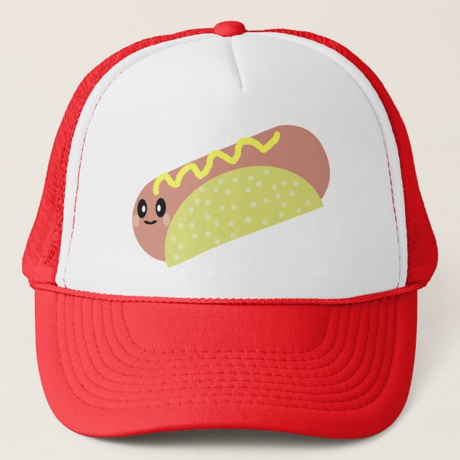 BONÉ GORRO DE CAPACETE KAWAII HOTDOG (Frente)