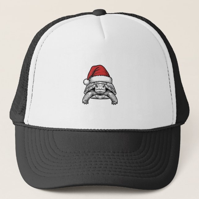 Boné Gorro de Papai Noel Tartaruga de Natal Desenho de  (Frente)