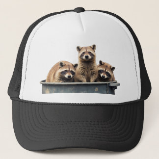 Boné gorro de pele de guaxinim