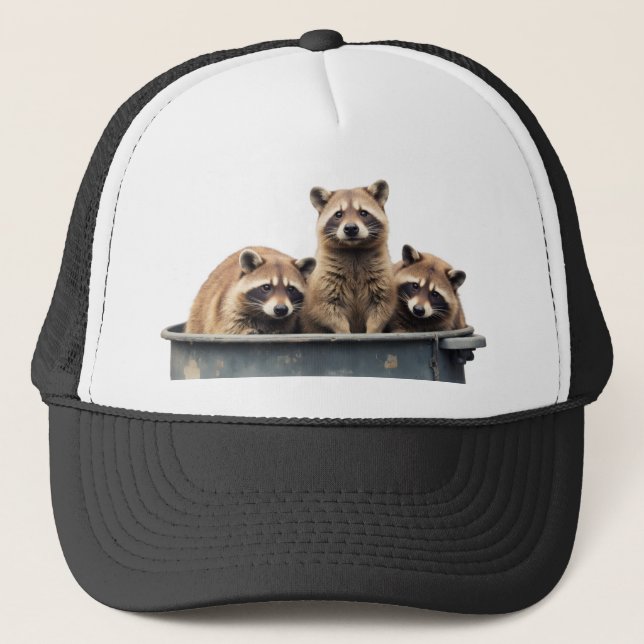Boné gorro de pele de guaxinim (Frente)
