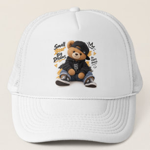 Boné Gorro de Urso de Pelúcia Legal Urso Pequeno Gran