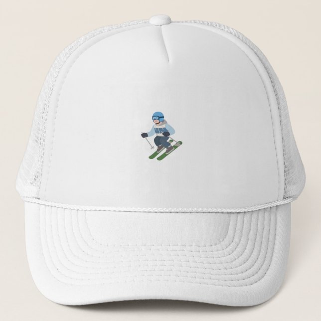 Boné Gorro Divertido de Esqui | Coma Durma Esqui Repita (Frente)