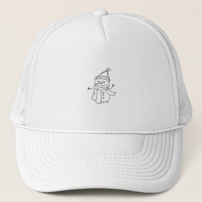 Boné Gorro engraçado de caminhoneiro de inverno (Frente)
