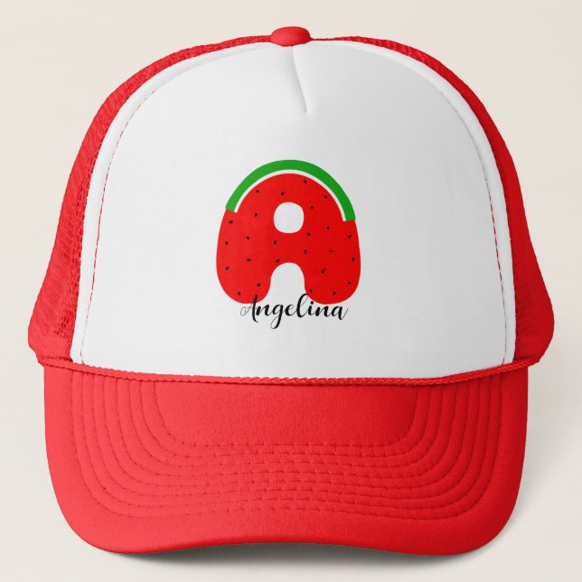 Boné Gorro Gráfico de Melancia com Nome (Frente)