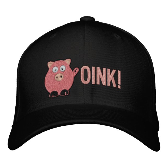 Boné Gorro Oink Bordado Porco (Frente)