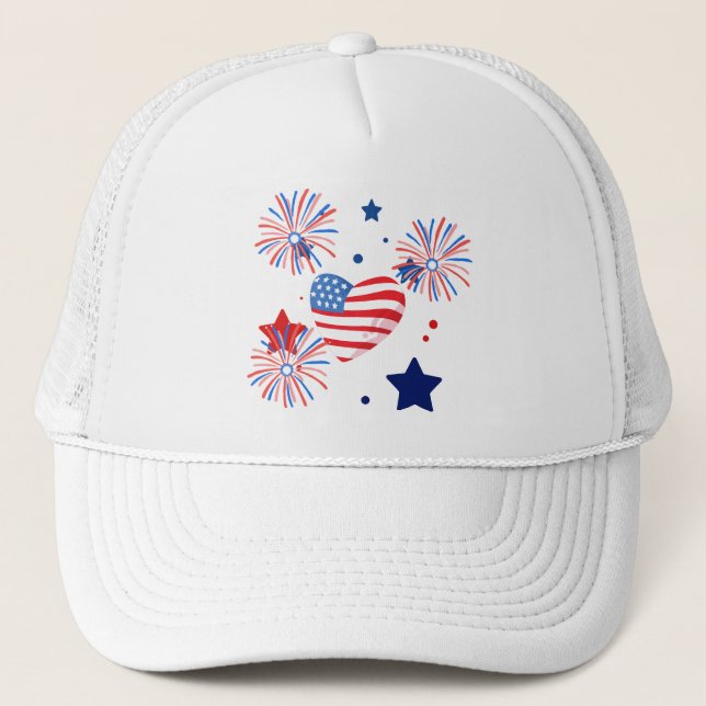 Boné gorro para mujer para 4 de julio (Frente)