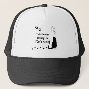 Boné Gorro Personalizado Este Humano Pertence ao Gato