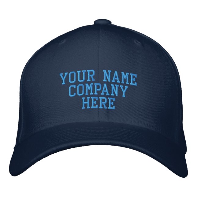 Boné Gorros de Beisebol com Texto Bordado Personalizado (Frente)