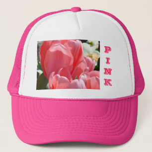 Boné Gorros de Caminhoneiro Rosa Tulipas Mães Filhas Vo