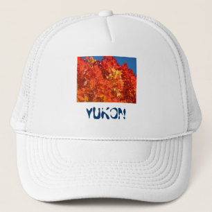 Boné Gorros Yukon Caminhoneiros Chapéu Laranja Folhas d