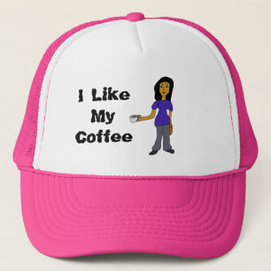 Boné Gosto Do Meu Cartoon De Café Latina.