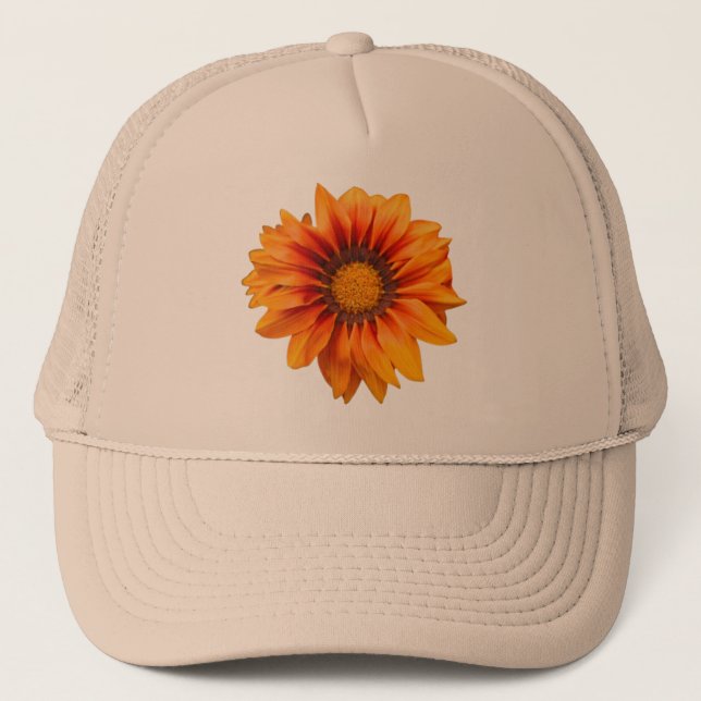 Boné Gradiente de Flor Laranja Amarelo Brilhante Recort (Frente)