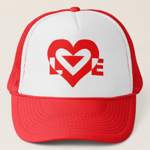Boné Gráfico de Amor legal, Vermelho