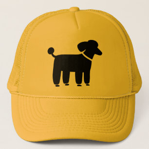 Boné Gráfico de Cachorro Poodle Preto