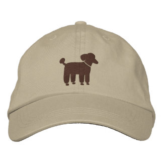 Boné Gráfico de Poodle Marrom