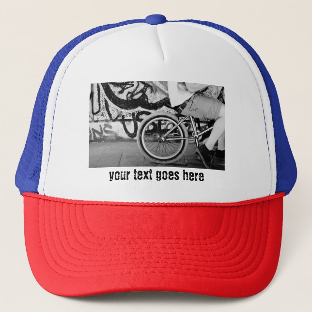 Boné Grafite do parque de skates de bicicleta BMX preto (Frente)