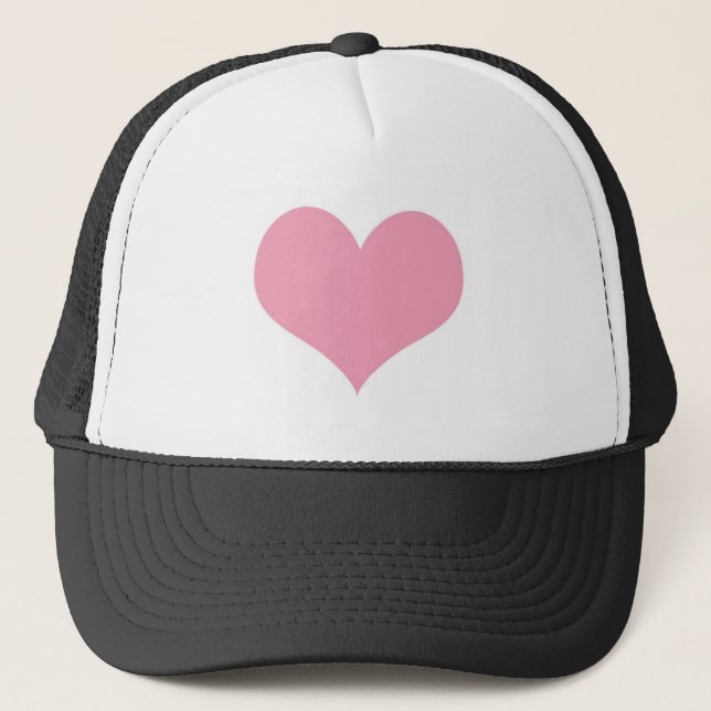 Boné Grande Coração de Amor Rosa (Frente)
