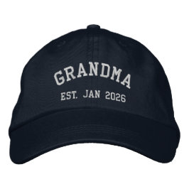 Boné Grandma Est. 2026 Custom Embroidered Hat