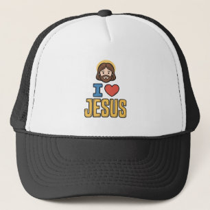 Boné Grático Cristão Eu Amo Jesus Vintage