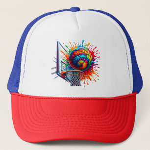 Boné Gravata Tie Dye Colorida de Basquetebol Salpico de